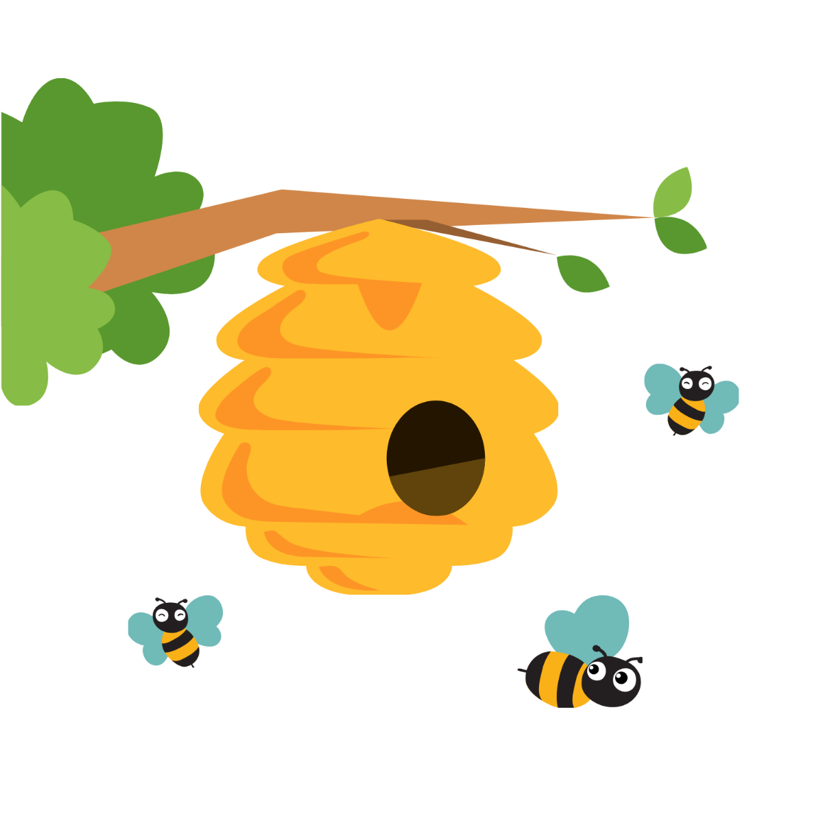 Bee Nest Vector Template