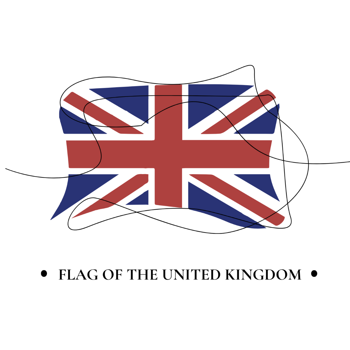 Modern UK Flag Vector Template