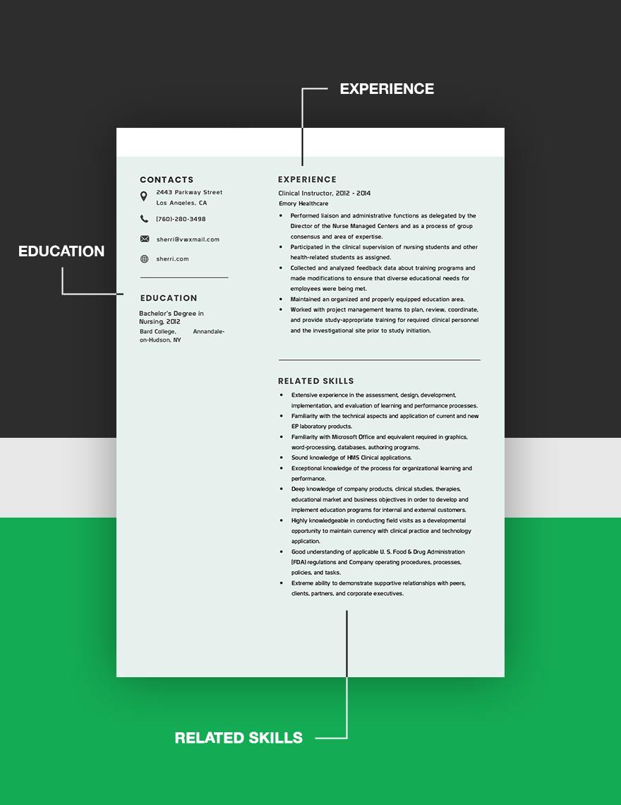 Clinical Instructor Resume