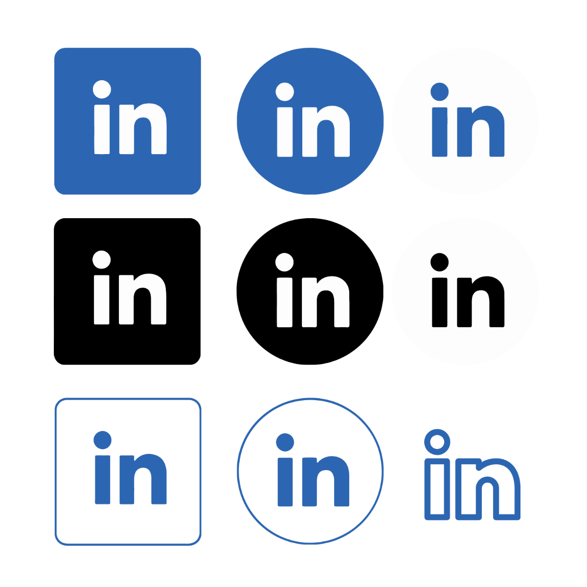 Linkedin Social Icon Vector