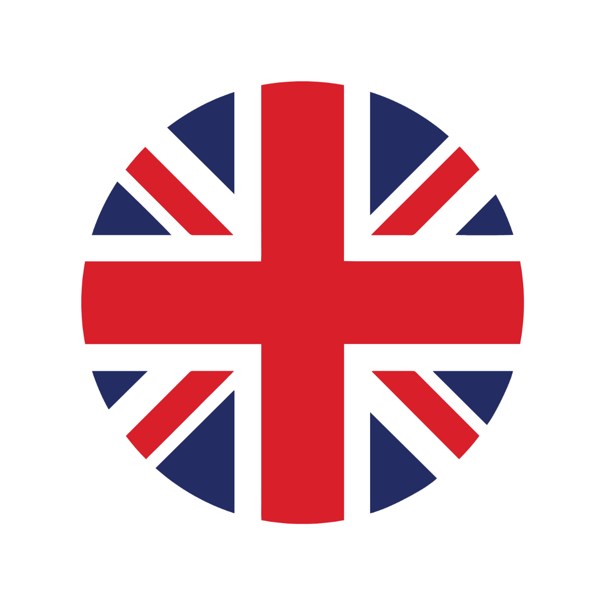 Circle UK Flag Vector Template