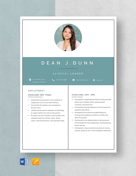 FREE Leader Resume Word - Template Download | Template.net