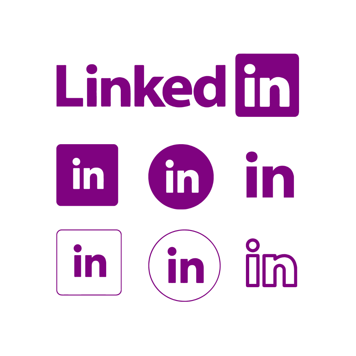 LinkedIn Purple Vector Template