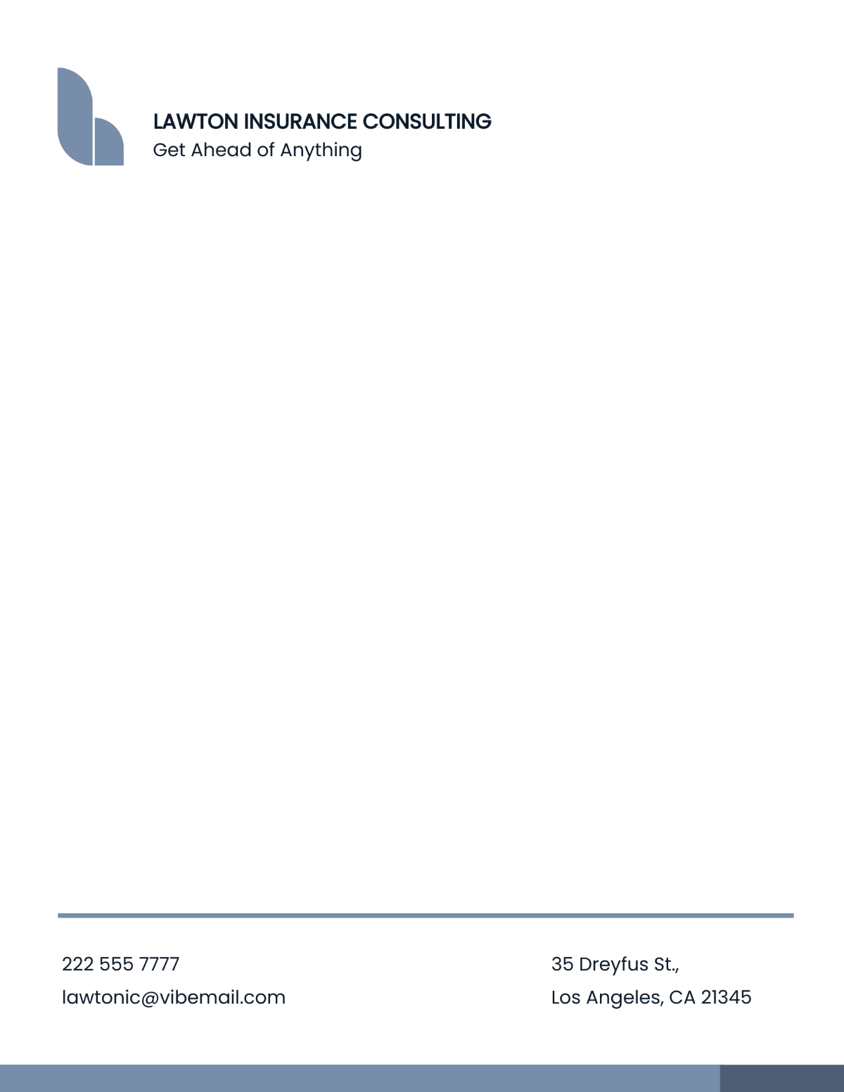 Insurance Consulting Letterhead Template