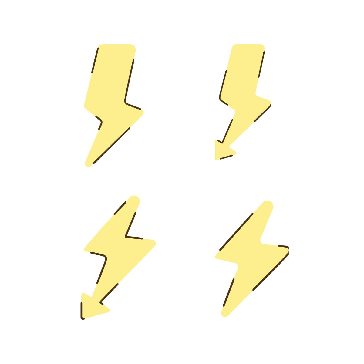 Transparent Lightning Vector Template