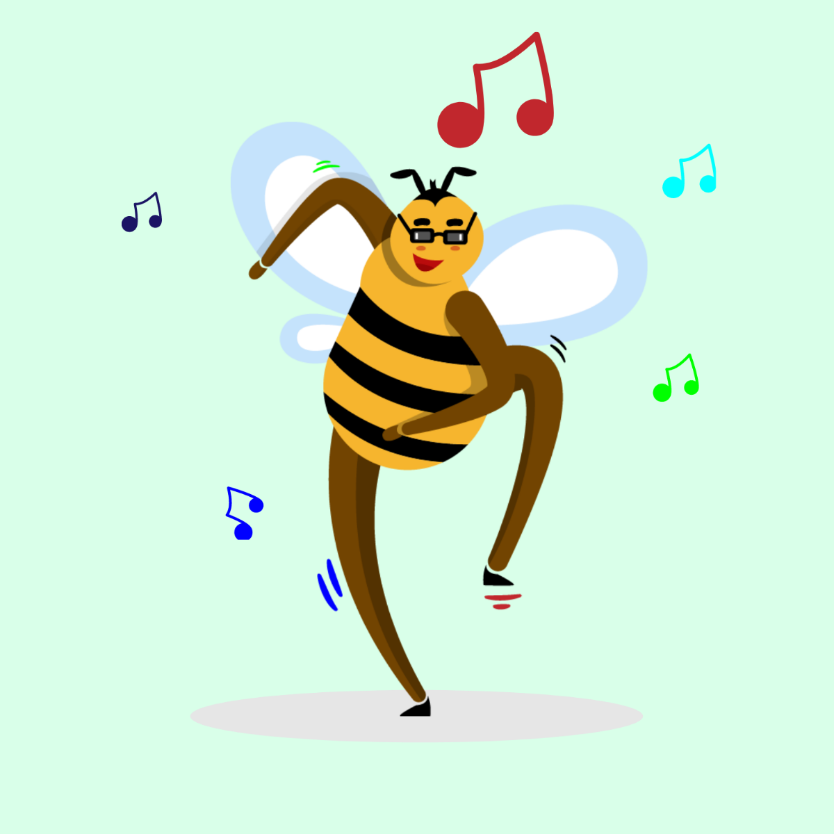 Free Funny Bee Vector Template
