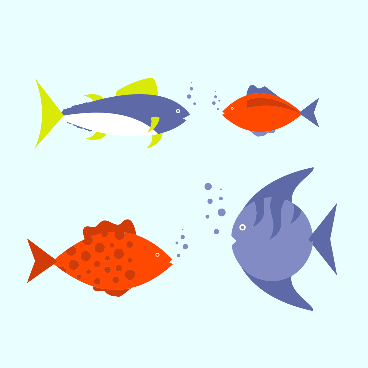 Simple Fish Vector Template