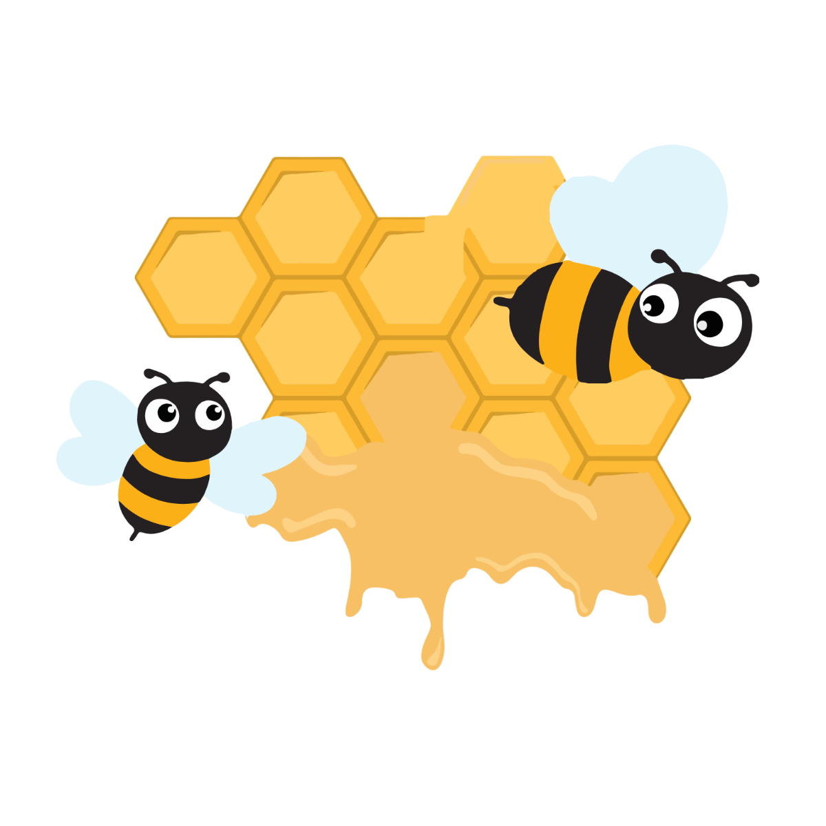 Honey Bee Vector Template