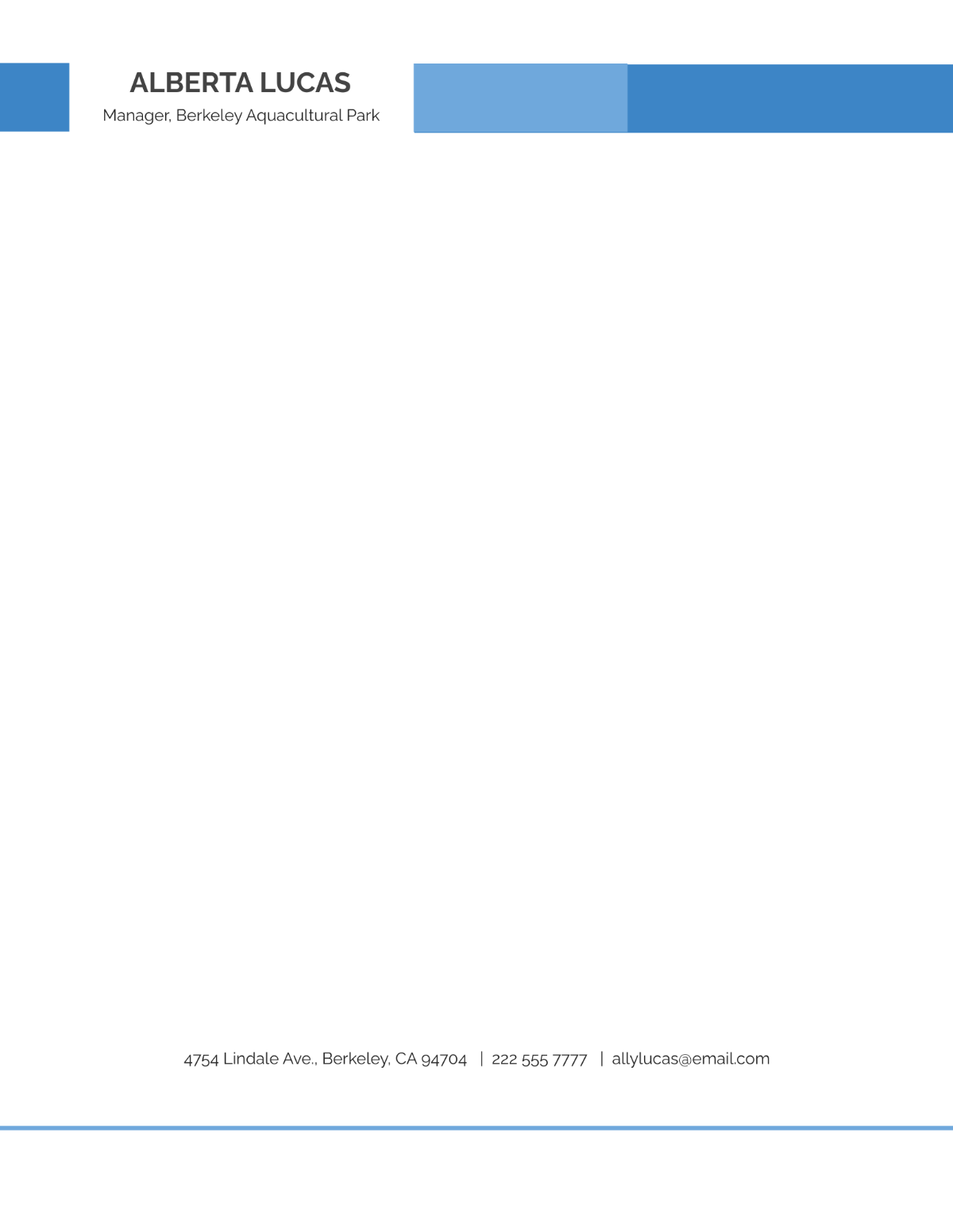 Simple Personal Letterhead Template - Edit Online & Download