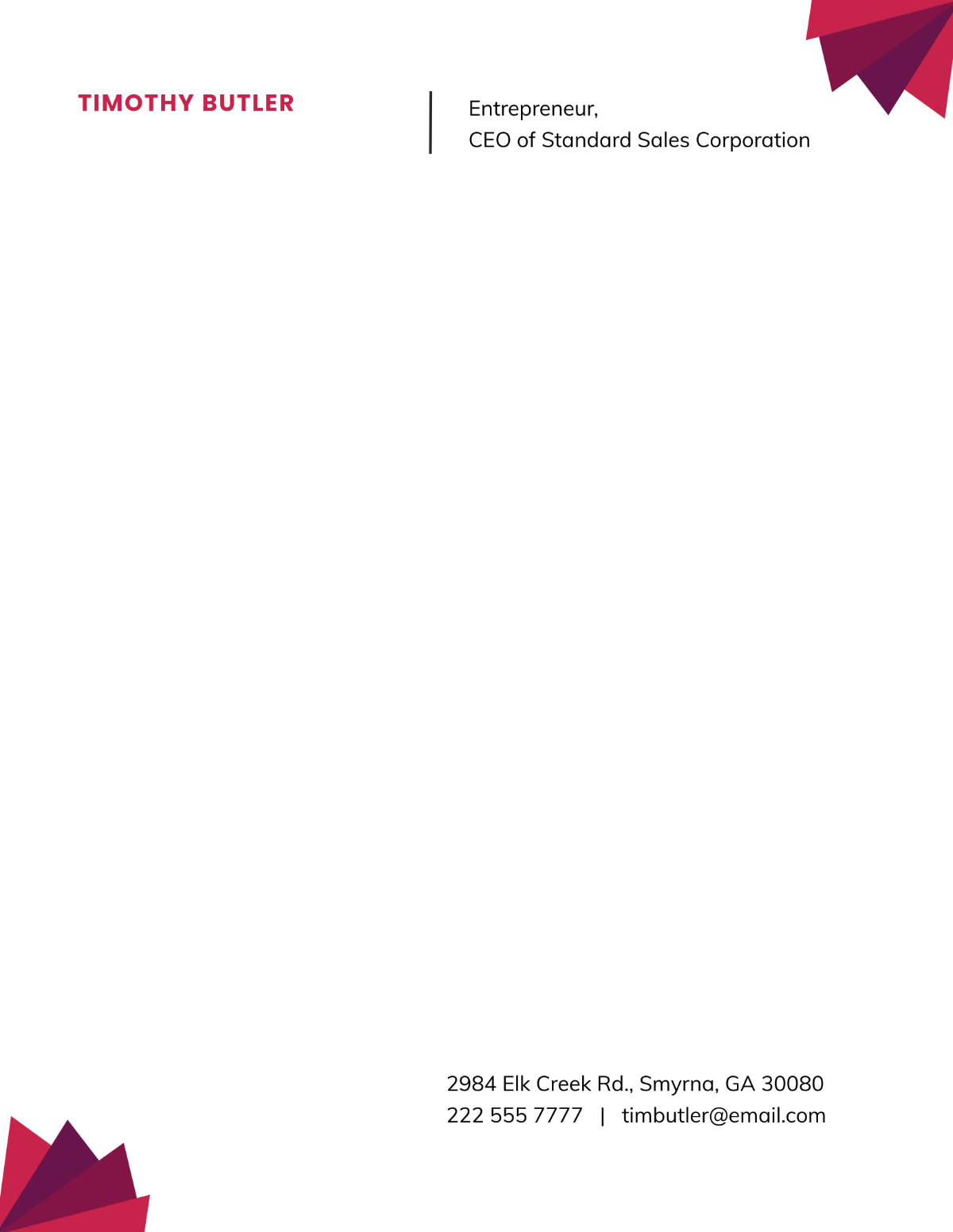 Personalised Letterhead Template - Edit Online & Download