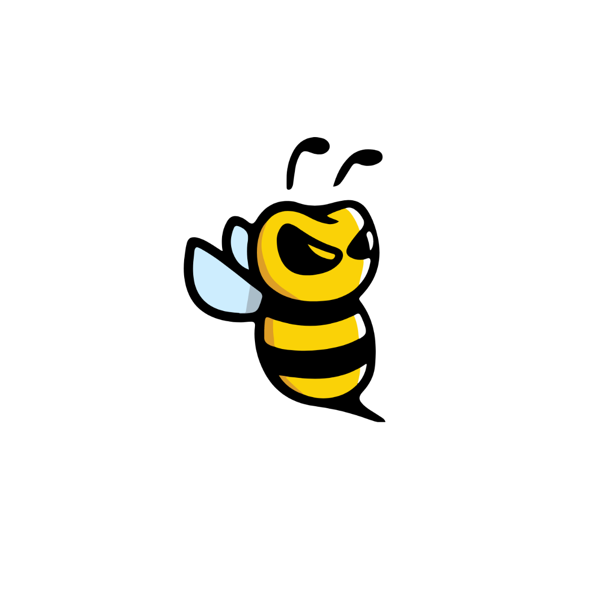 Angry Bee Vector Template