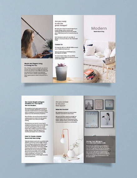 free simple modern brochure
