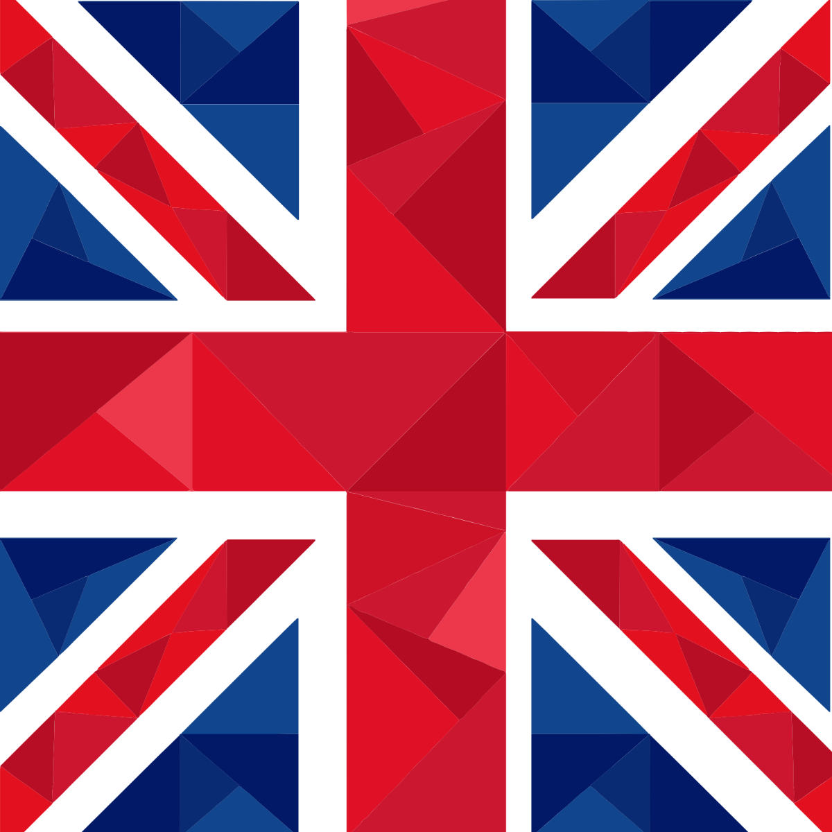 Abstract UK Flag Vector Template