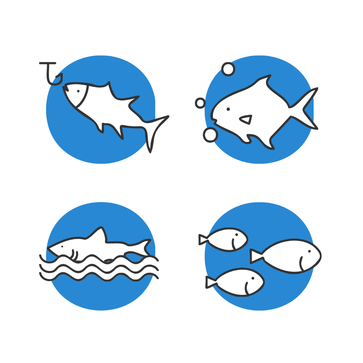 Fish Icon Vector Template