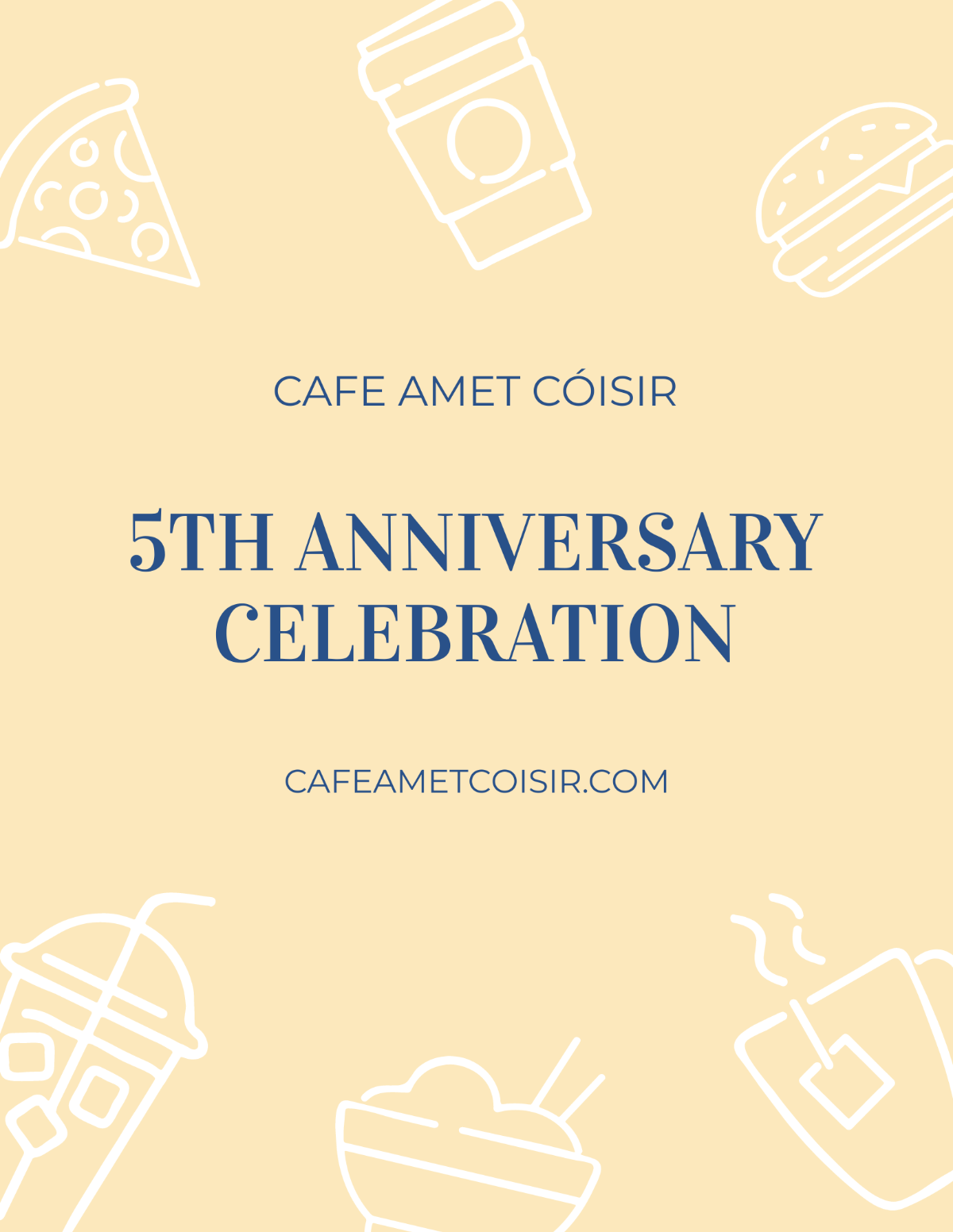 Cafe Anniversary Celebration Flyer Template
