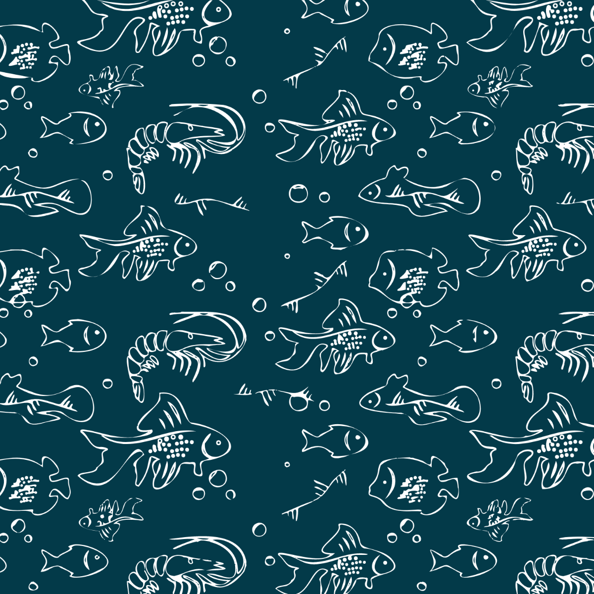Fish Pattern Vector Template
