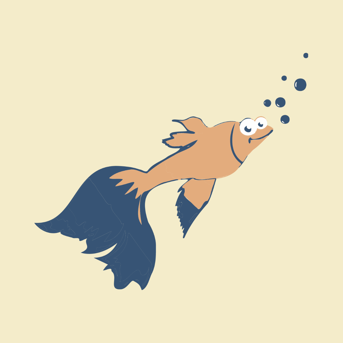 Guppy Fish Vector Template