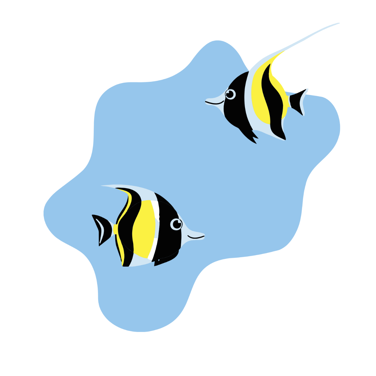 Cartoon Angel Fish Vector Template