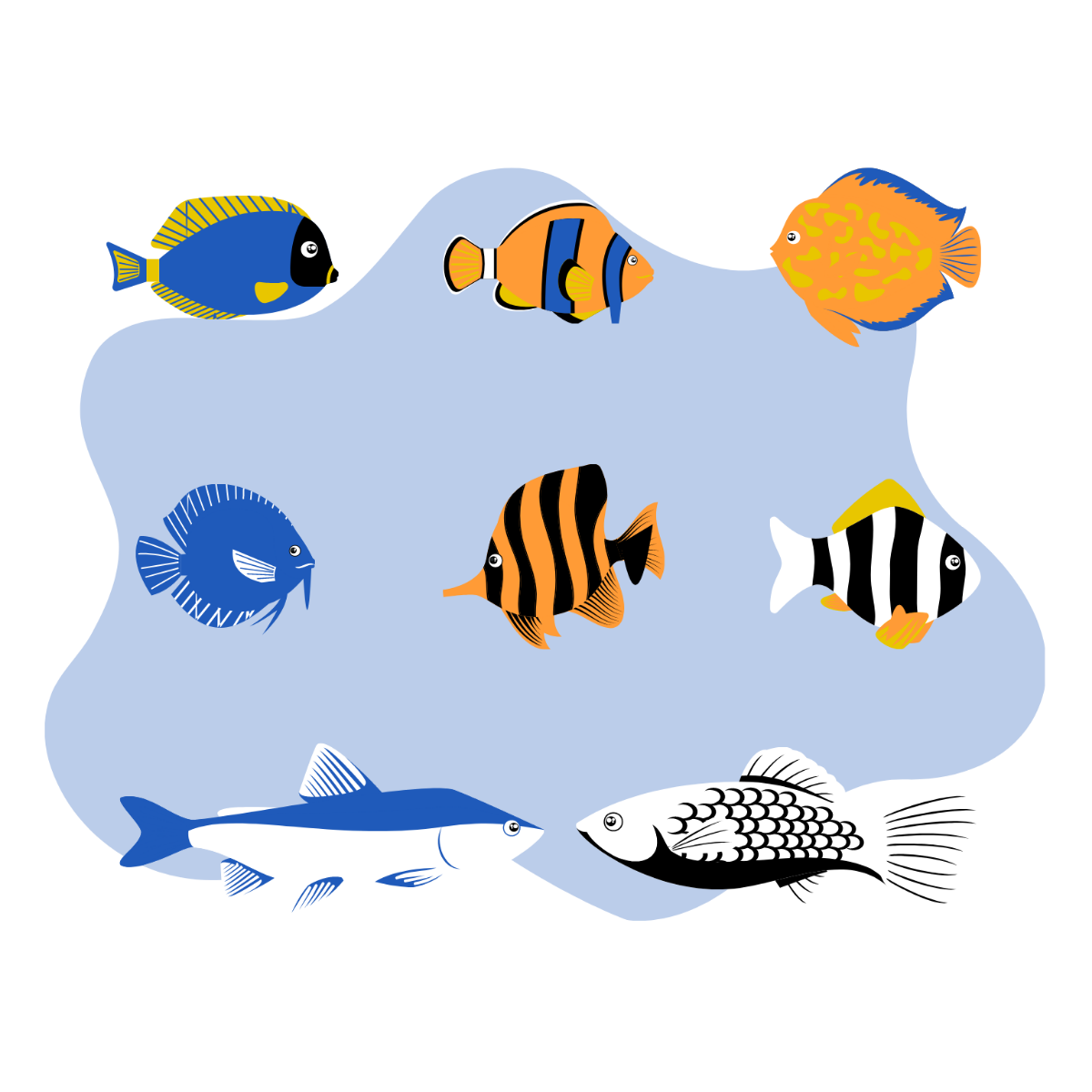 Free Ocean Fish Vector Template