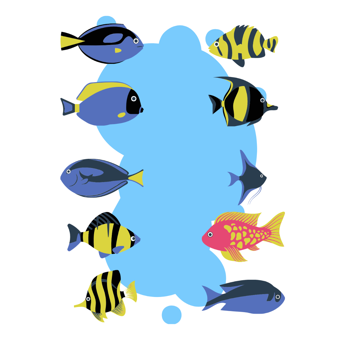 Free Tropical Fish Vector Template