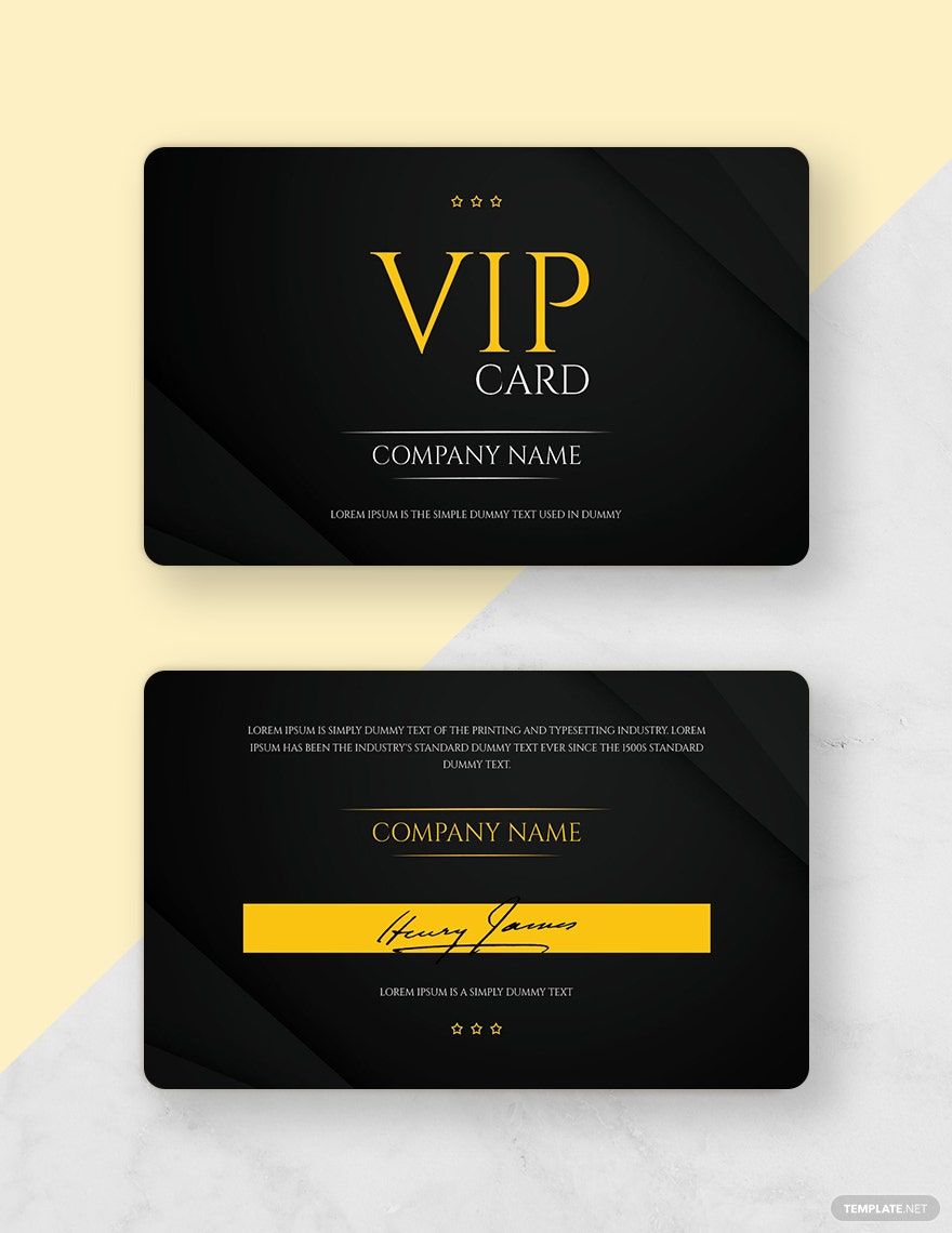 VIP Membership Card Template