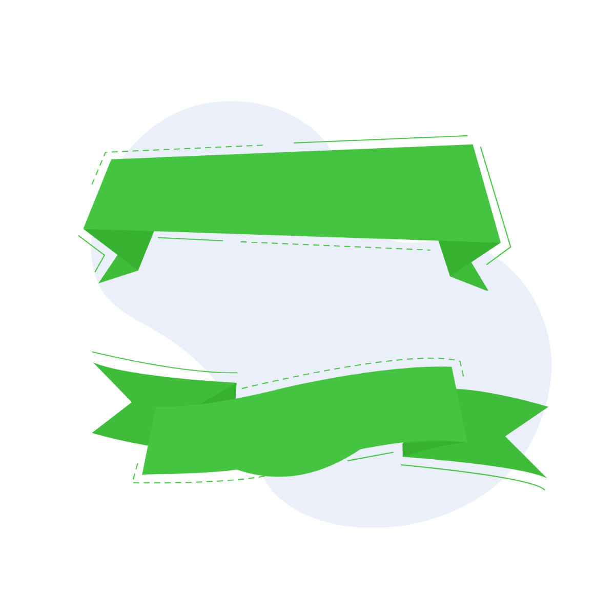 Free Green Banner Vector Template