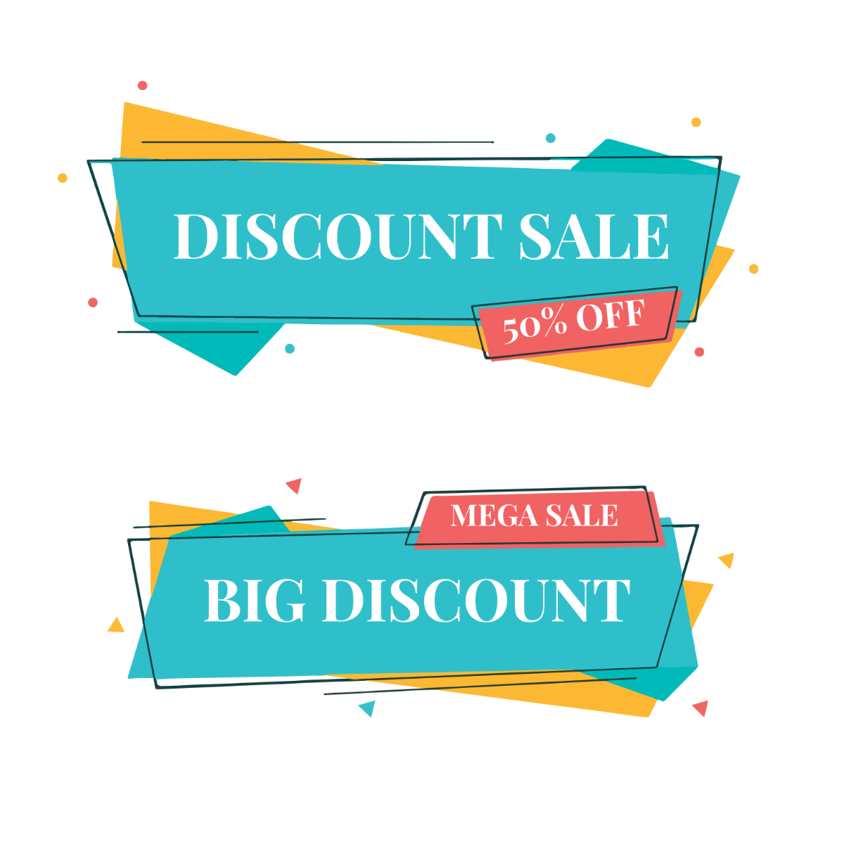 Discount Banner Vector Template Edit Online And Download Example