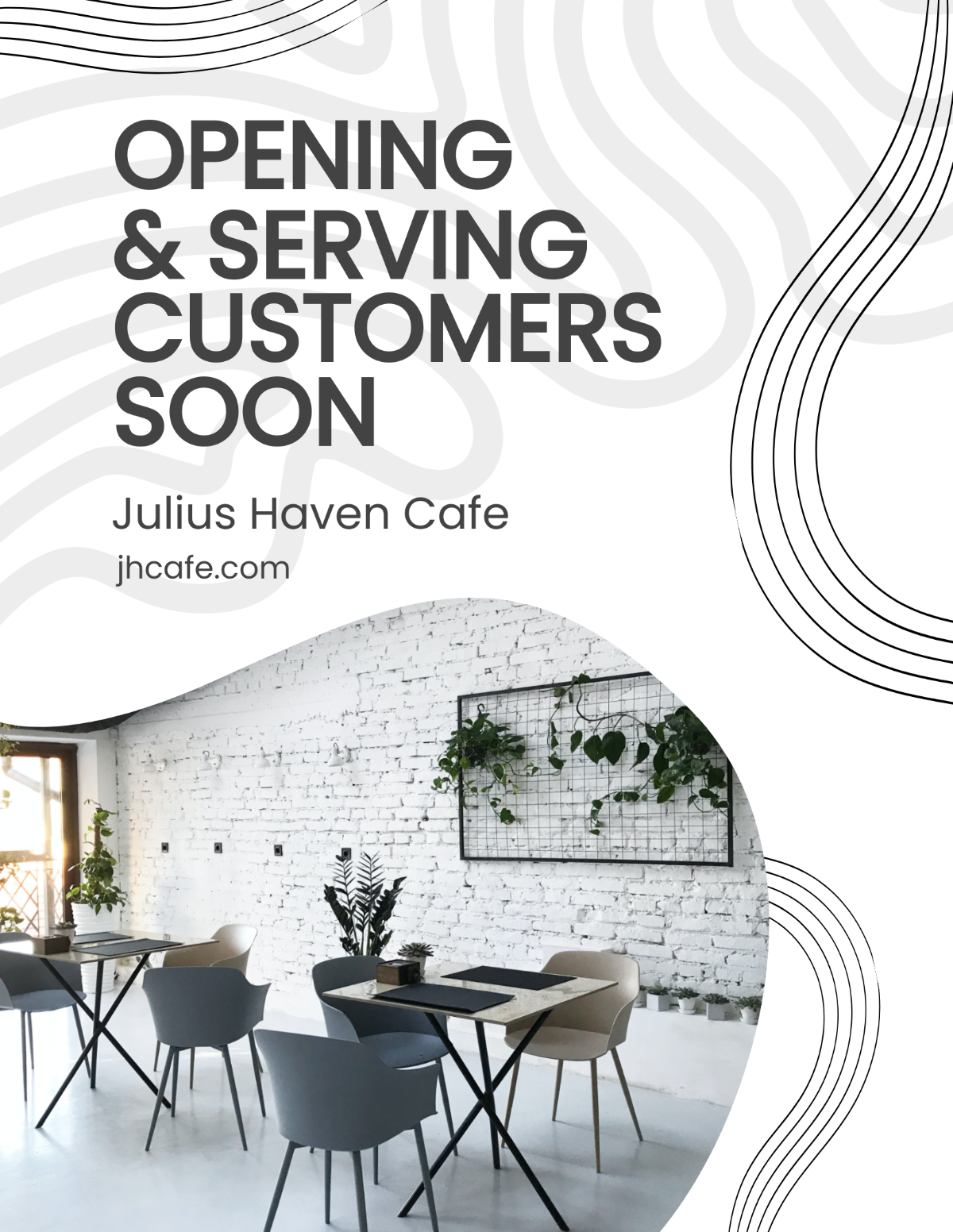 Cafe Opening Announcement Flyer Template