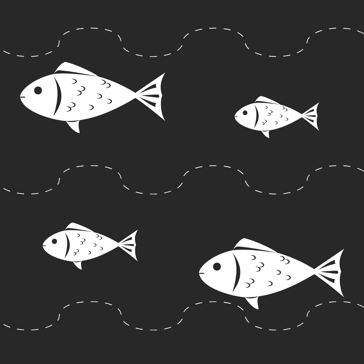 Free White Fish Vector Template