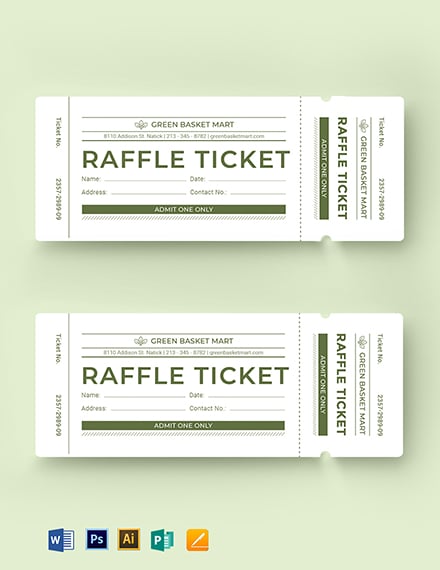simple raffle ticket template 1