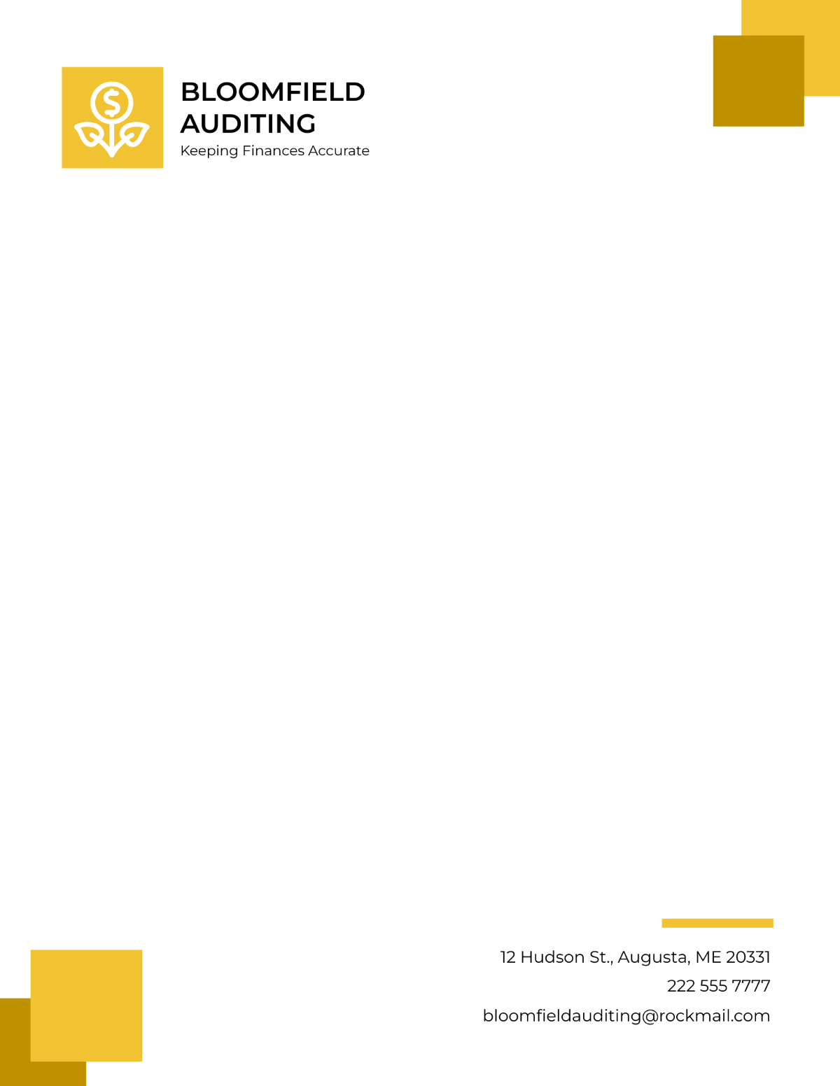 Auditing Firm Letterhead Template