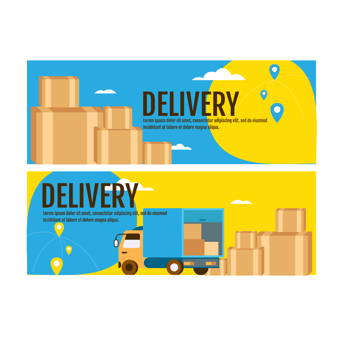 Free Delivery Banner Vector Template