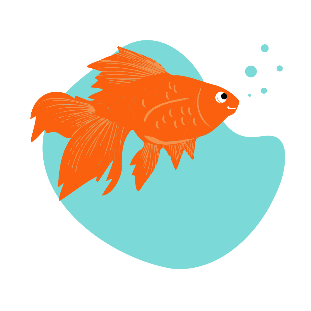 Free Gold Fish Vector Template