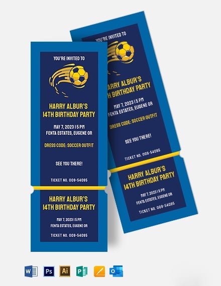 Seattle Seahawks Football Ticket Invitation Template (Navy and Green) -  INSTANT DOWNLOAD - Football Birthday Party - Edit and print with Adobe  Reader