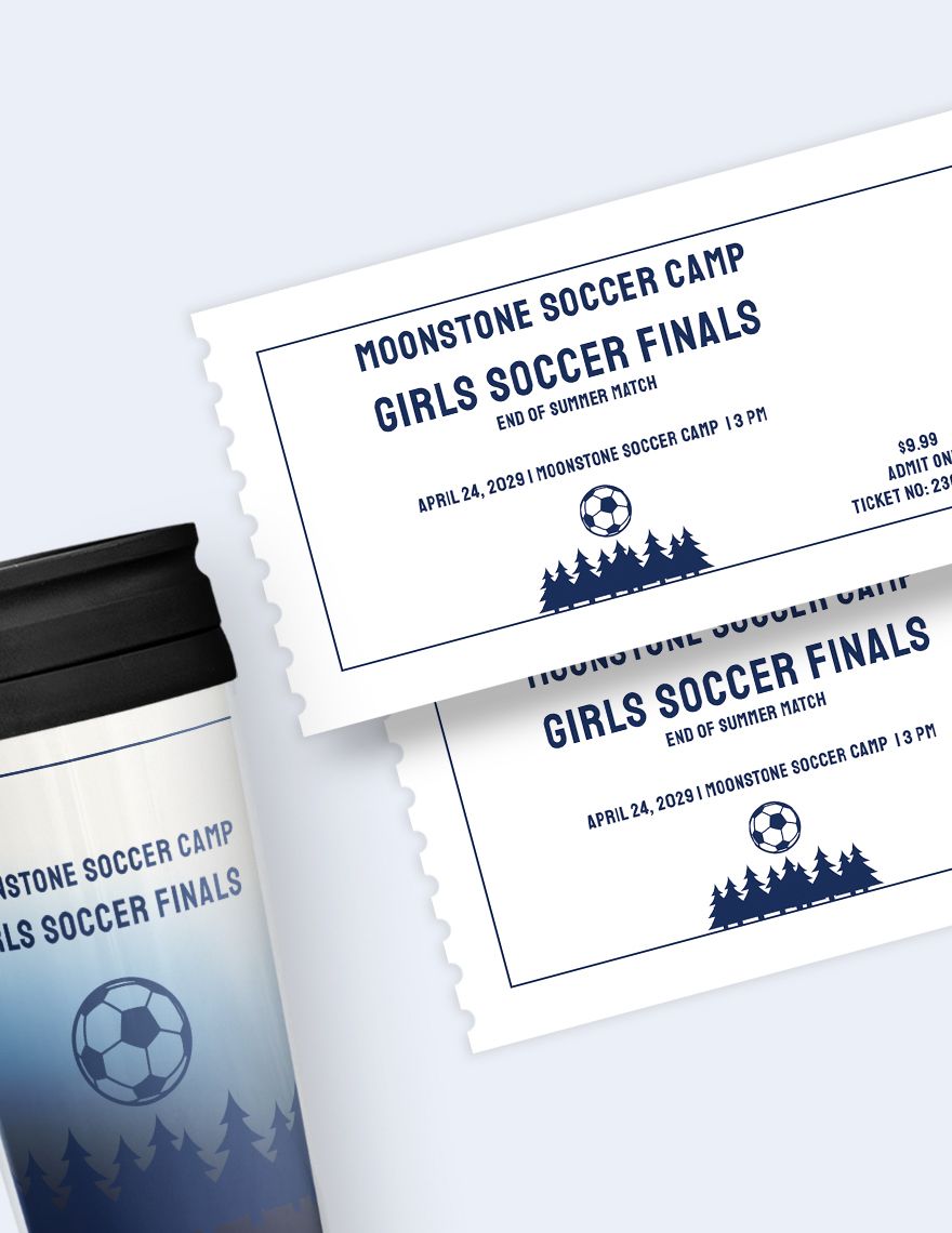 Soccer Camp Ticket Template