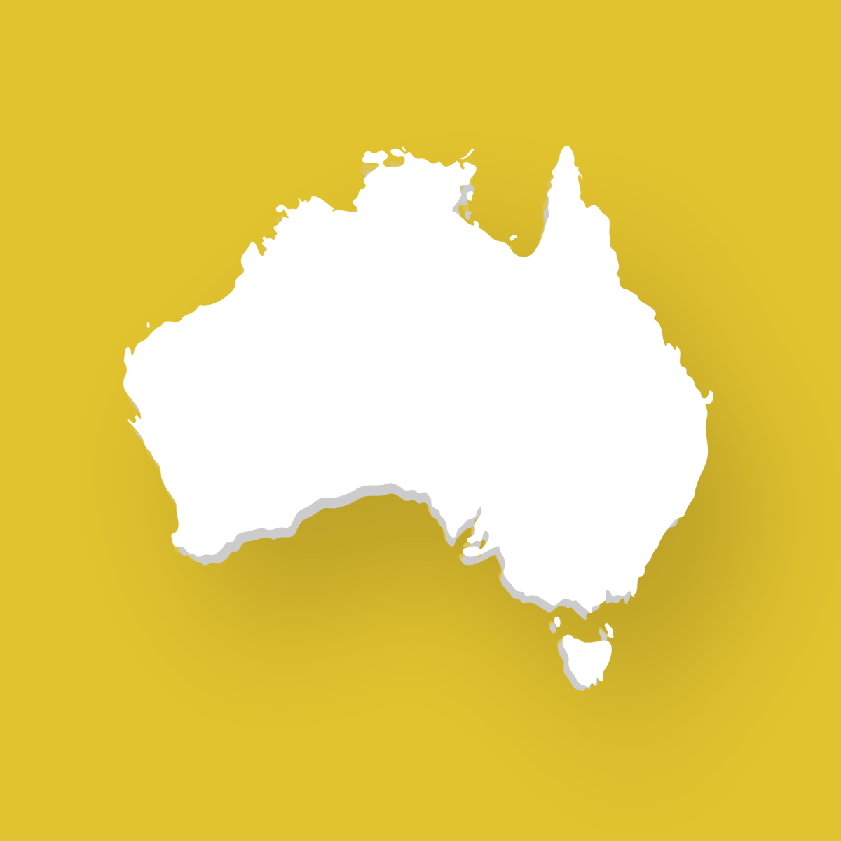 Free 3D Australia Map Vector Template