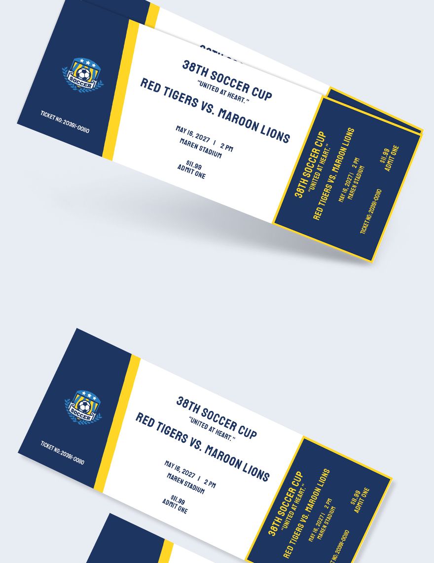 Soccer Event Ticket Template
