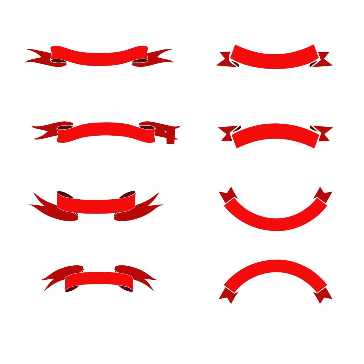 Free Curved Banner Vector Template
