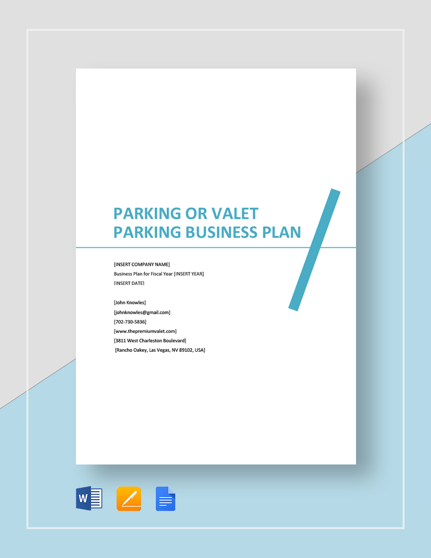 how to make a business plan for a parking lot
