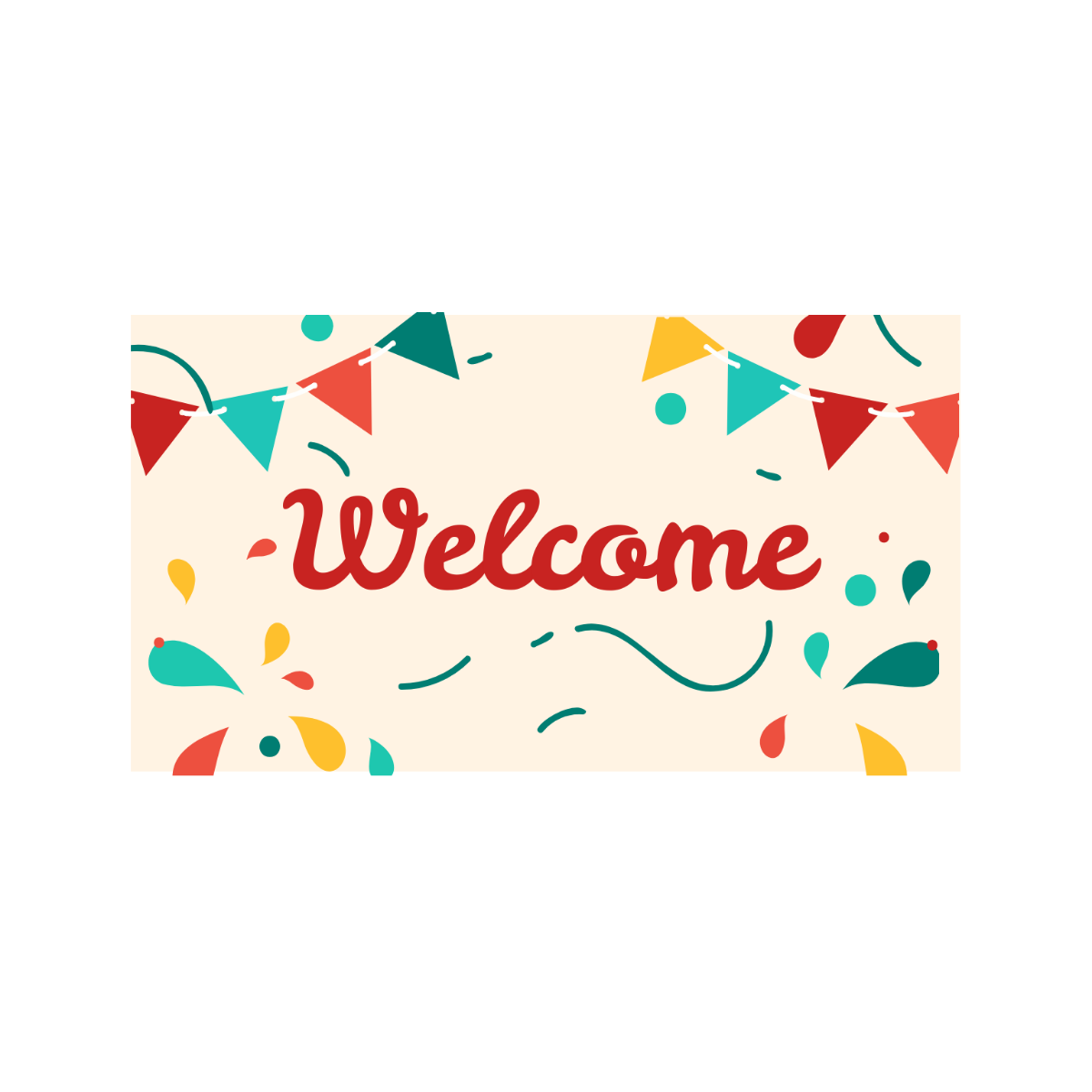 Free Welcome Banner Vector Template