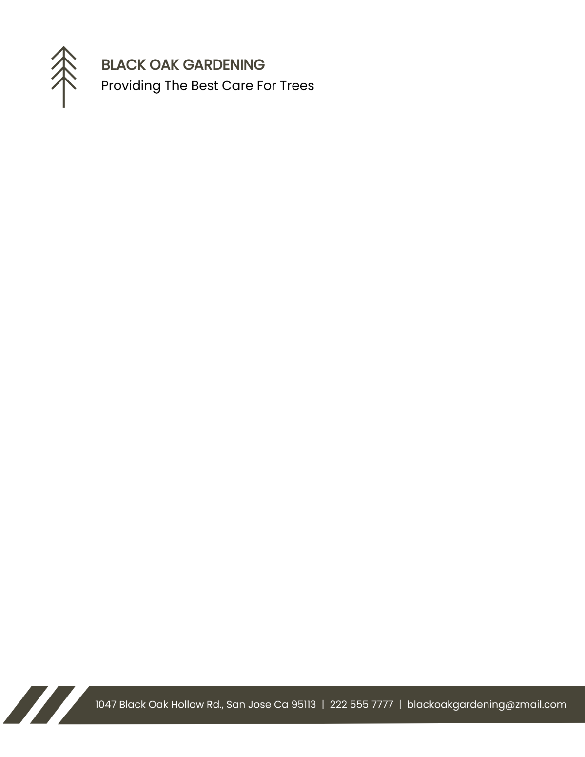 Free Tree Services Letterhead Template