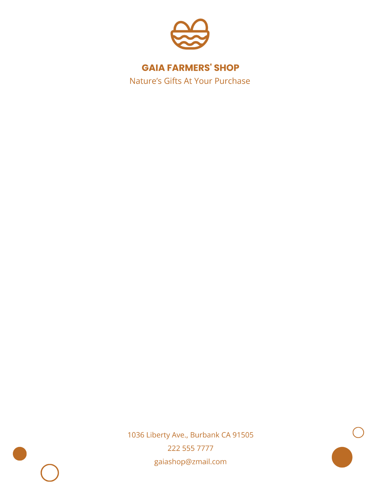 Farmers Market Letterhead Template