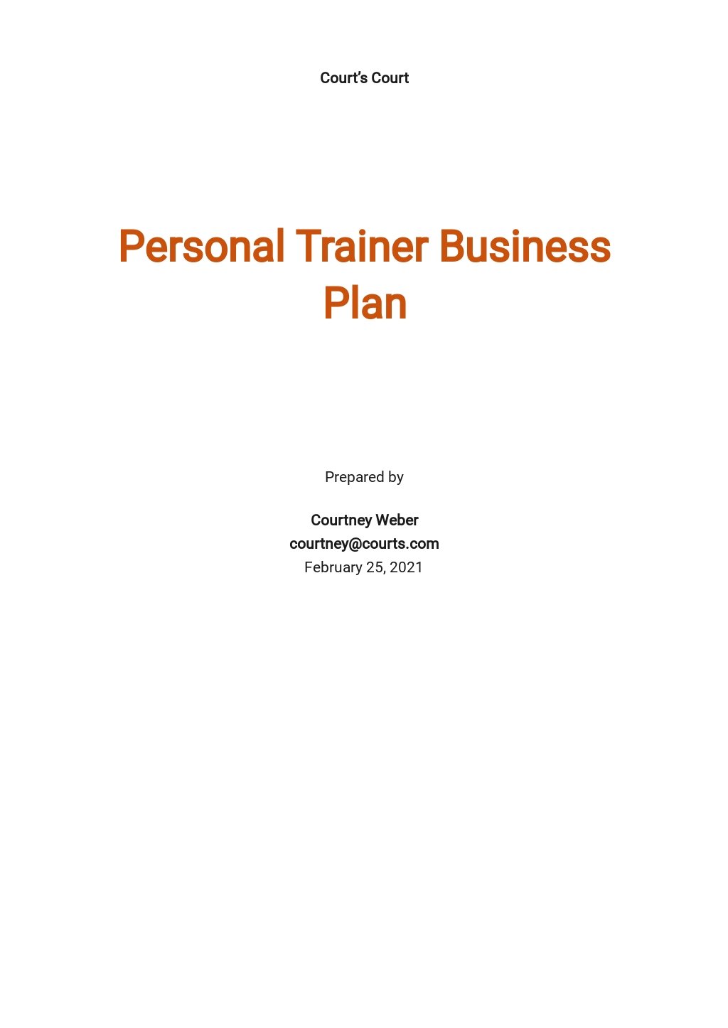 successful personal trainer business plan