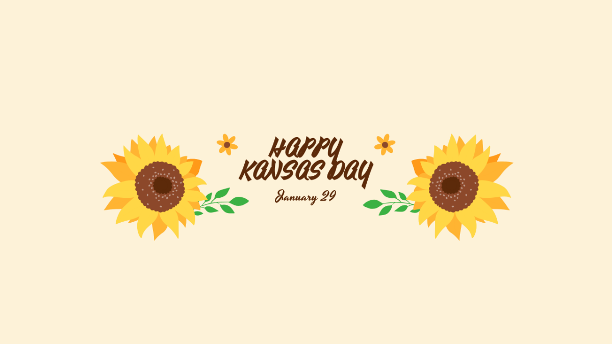 Free Happy Kansas Day Youtube Banner Template