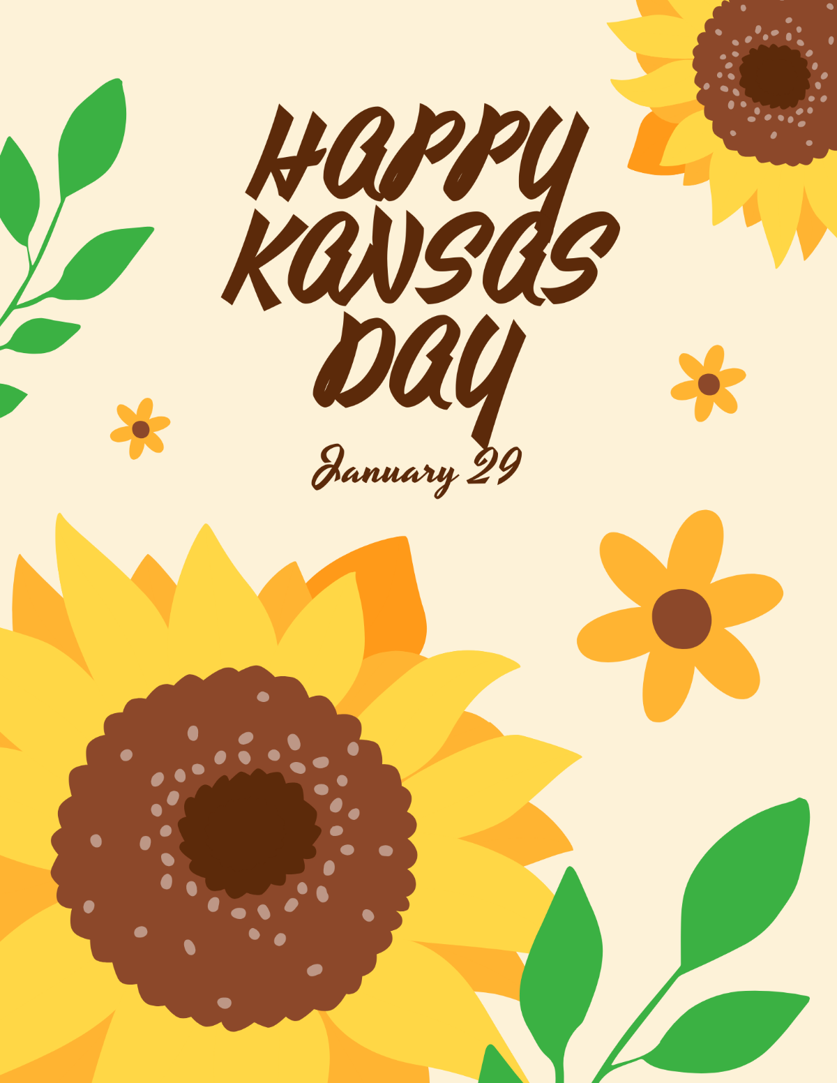 Free Happy Kansas Day Flyer Template