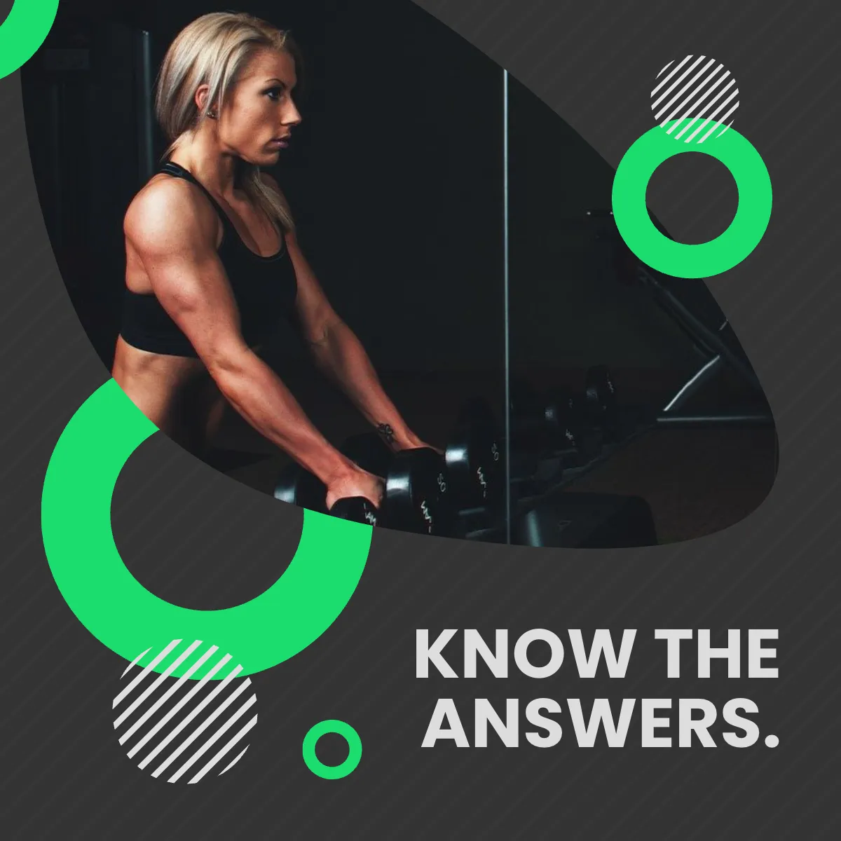 Free Simple Fitness Puzzle Post, Instagram, Facebook Template to Edit Online