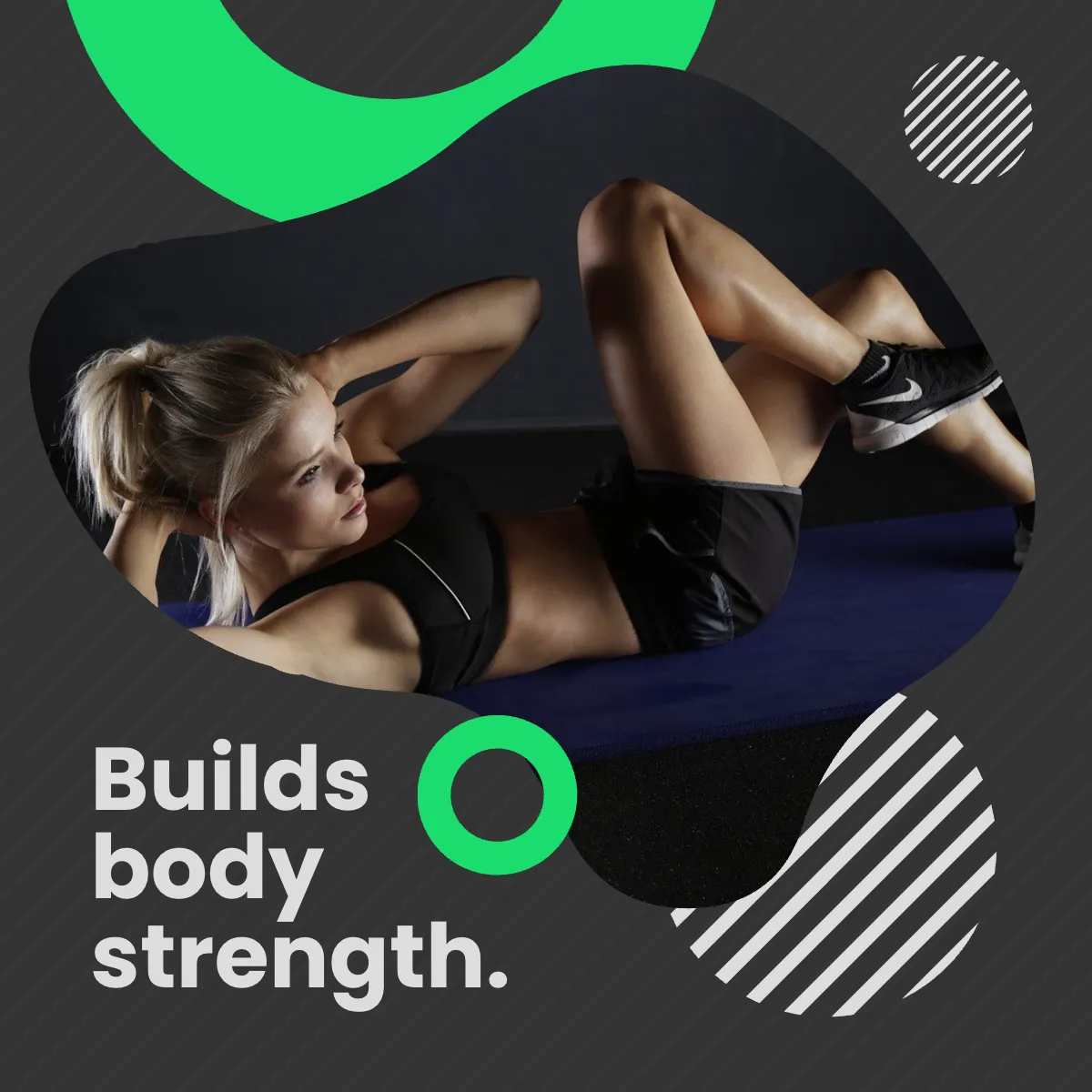 Free Simple Fitness Puzzle Post, Instagram, Facebook Template to Edit Online