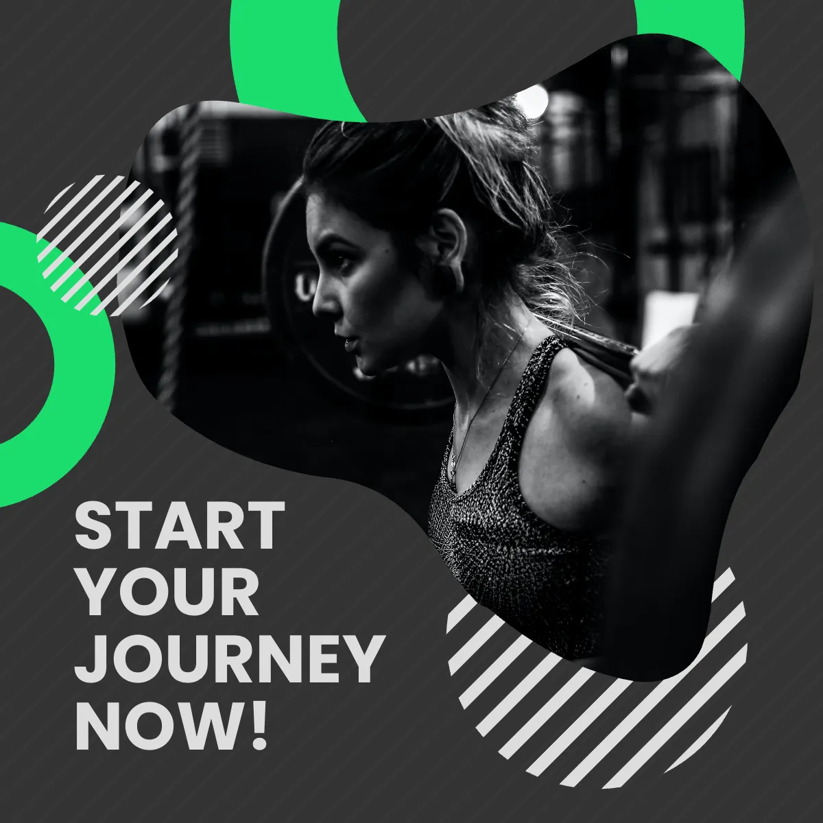 Free Simple Fitness Puzzle Post, Instagram, Facebook Template to Edit Online