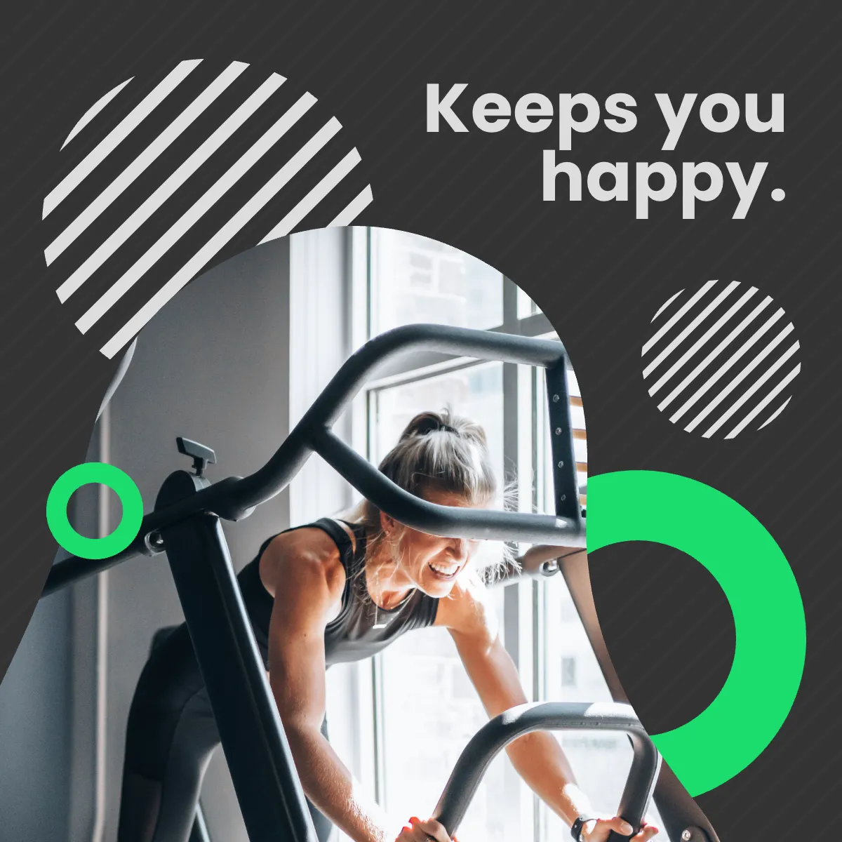 Free Simple Fitness Puzzle Post, Instagram, Facebook Template to Edit Online