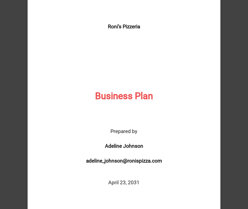 Business plan for pizza shop image